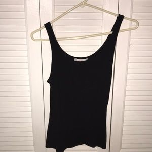 Plain black tank top